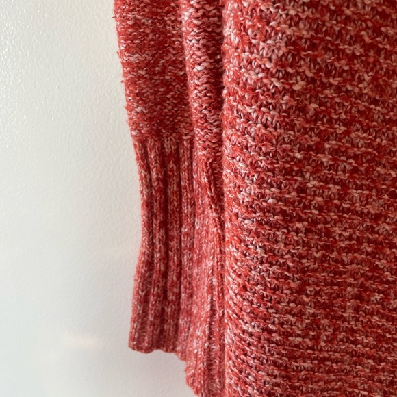 Modcloth Orange Marled Open Draped Cardigan, Pockets, Long Cardigan, Medium - Picture 4 of 9